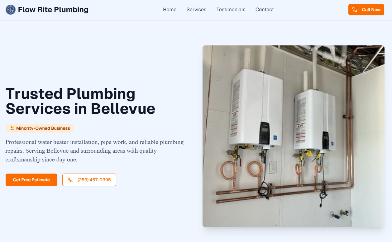 Flow Rite Plumbing Website